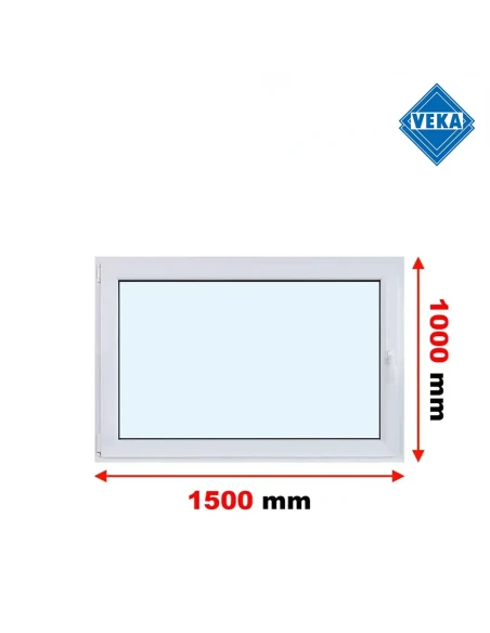 Kunststofffenster PVC Fenster 150x100 cm DREH/KIPP Veka Softline 82 MD