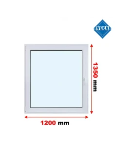 Kunststofffenster PVC Fenster 120x135 cm DREH/KIPP Veka Softline 82 MD