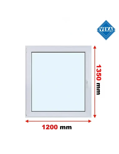 Kunststofffenster PVC Fenster 120x135 cm DREH/KIPP Veka Softline 82 MD