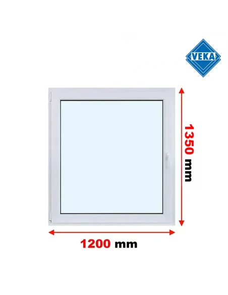 Kunststofffenster PVC Fenster 120x135 cm DREH/KIPP Veka Softline 82 MD