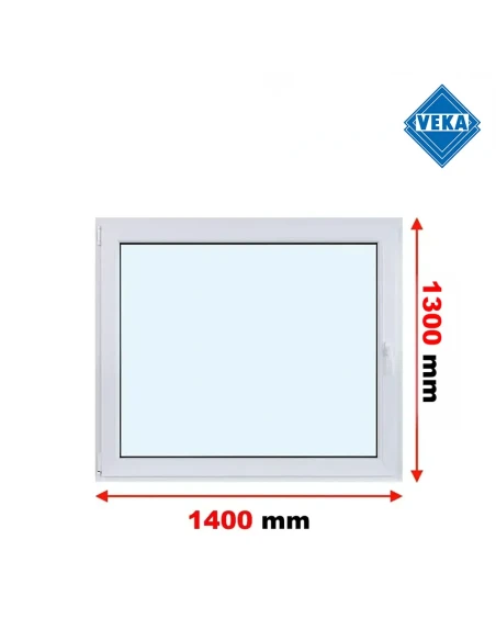 Kunststofffenster PVC Fenster 140x130 cm DREH/KIPP Veka Softline 82 MD