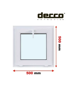 Kunststofffenster PVC Fenster 50x50 cm KIPP Decco EkoSun 6