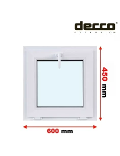 Kunststofffenster PVC Fenster 60x45 cm KIPP Decco EkoSun 6