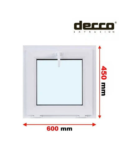 Kunststofffenster PVC Fenster 60x45 cm KIPP Decco EkoSun 6