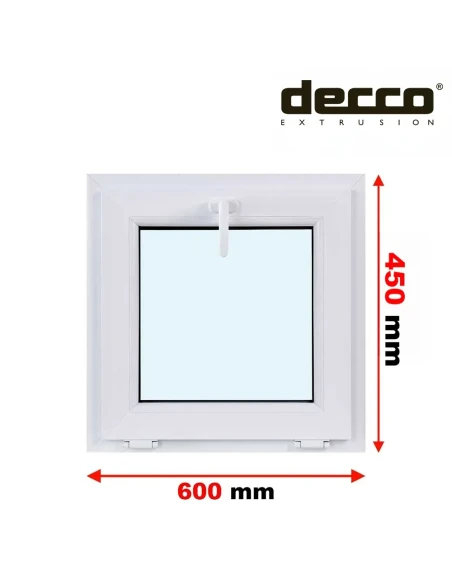 Kunststofffenster PVC Fenster 60x45 cm KIPP Decco EkoSun 6