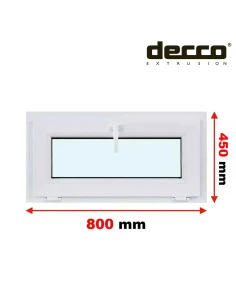 Kunststofffenster PVC Fenster 80x45 cm KIPP Decco EkoSun 6