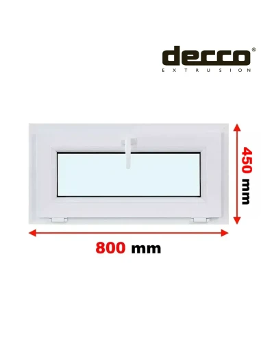 Kunststofffenster PVC Fenster 80x45 cm KIPP Decco EkoSun 6