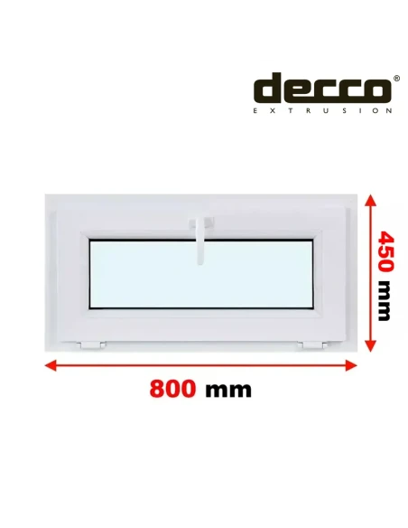 Kunststofffenster PVC Fenster 80x45 cm KIPP Decco EkoSun 6