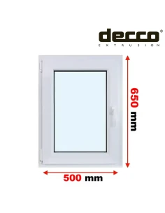 Kunststofffenster PVC Fenster 50x65 cm DREH/KIPP Decco EkoSun 6