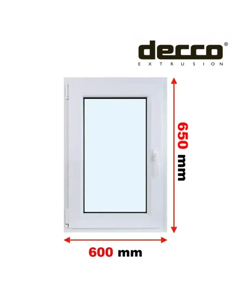 Kunststofffenster PVC Fenster 60x65 cm DREH/KIPP Decco EkoSun 6