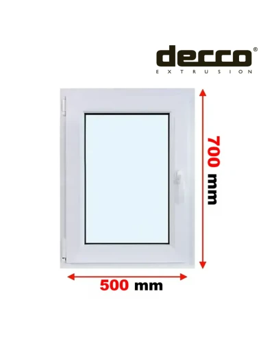Kunststofffenster PVC Fenster 50x70 cm DREH/KIPP Decco EkoSun 6