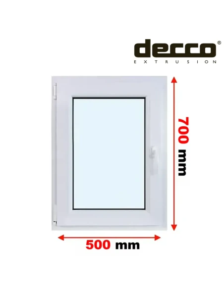 Kunststofffenster PVC Fenster 50x70 cm DREH/KIPP Decco EkoSun 6