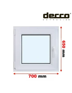 Kunststofffenster PVC Fenster 70x65 cm DREH/KIPP Decco EkoSun 6