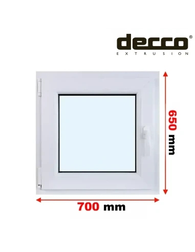 Kunststofffenster PVC Fenster 70x65 cm DREH/KIPP Decco EkoSun 6