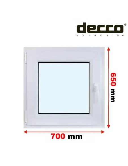 Kunststofffenster PVC Fenster 70x65 cm DREH/KIPP Decco EkoSun 6