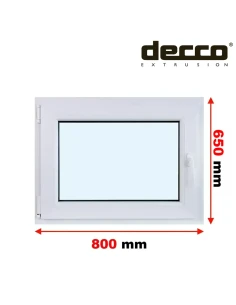 Kunststofffenster PVC Fenster 80x65 cm DREH/KIPP Decco EkoSun 6