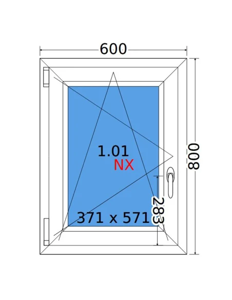 Kunststofffenster PVC Fenster 60x80 cm DREH/KIPP Decco EkoSun 6