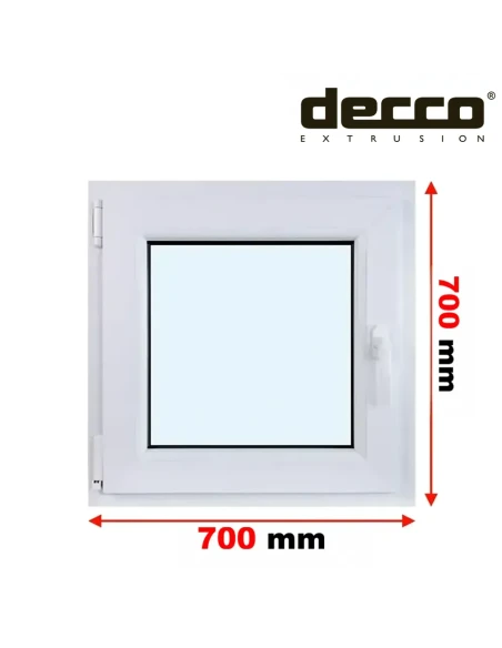 Kunststofffenster PVC Fenster 70x70 cm DREH/KIPP Decco EkoSun 6