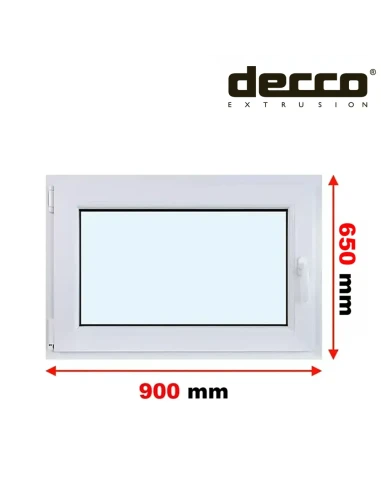 Kunststofffenster PVC Fenster 90x65 cm DREH/KIPP Decco EkoSun 6