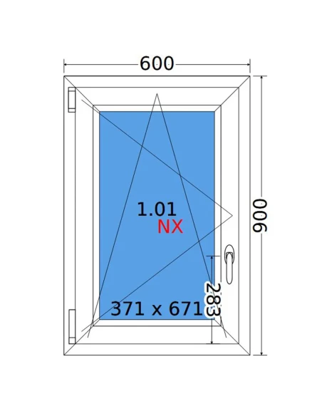 Kunststofffenster PVC Fenster 60x90 cm DREH/KIPP Decco EkoSun 6