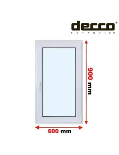 Kunststofffenster PVC Fenster 60x90 cm DREH/KIPP Decco EkoSun 6