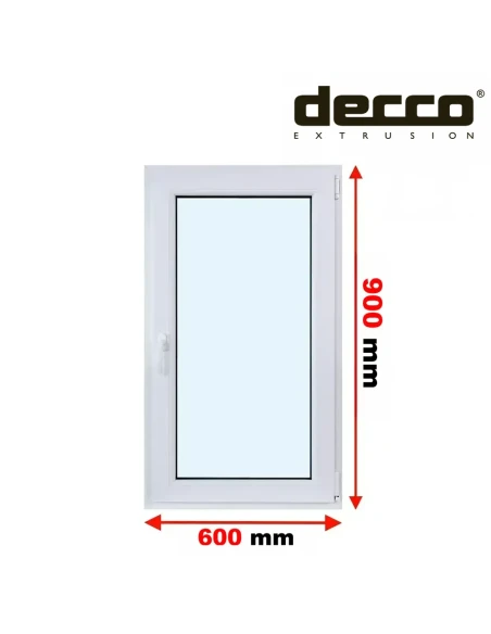 Kunststofffenster PVC Fenster 60x90 cm DREH/KIPP Decco EkoSun 6