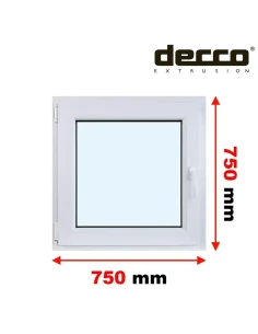 Kunststofffenster PVC Fenster 75x75 cm DREH/KIPP Decco EkoSun 6