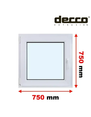 Kunststofffenster PVC Fenster 75x75 cm DREH/KIPP Decco EkoSun 6