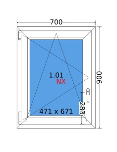 Kunststofffenster PVC Fenster 70x90 cm DREH/KIPP Decco EkoSun 6 2