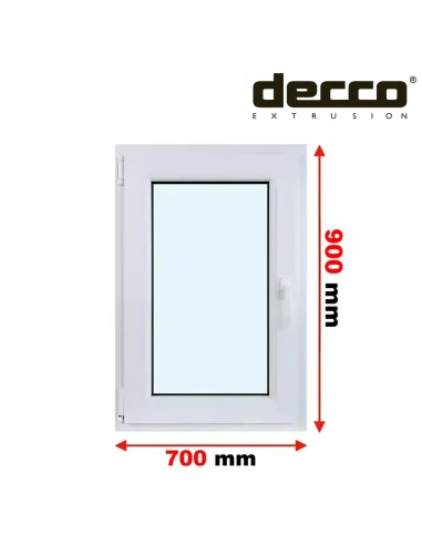 Kunststofffenster PVC Fenster 70x90 cm DREH/KIPP Decco EkoSun 6