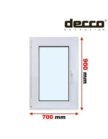 Kunststofffenster PVC Fenster 70x90 cm DREH/KIPP Decco EkoSun 6