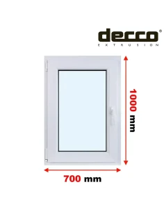 Kunststofffenster PVC Fenster 70x100 cm DREH/KIPP Decco EkoSun 6
