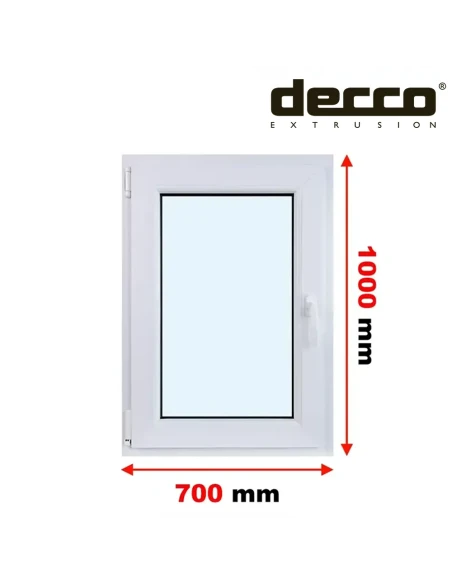 Kunststofffenster PVC Fenster 70x100 cm DREH/KIPP Decco EkoSun 6