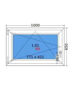 Kunststofffenster PVC Fenster 100x65 cm DREH/KIPP Decco EkoSun 6 2
