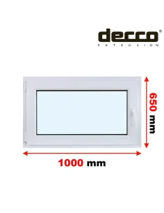 Kunststofffenster PVC Fenster 100x65 cm DREH/KIPP Decco EkoSun 6