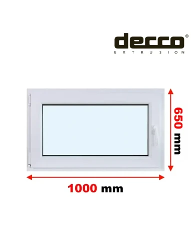 Kunststofffenster PVC Fenster 100x65 cm DREH/KIPP Decco EkoSun 6