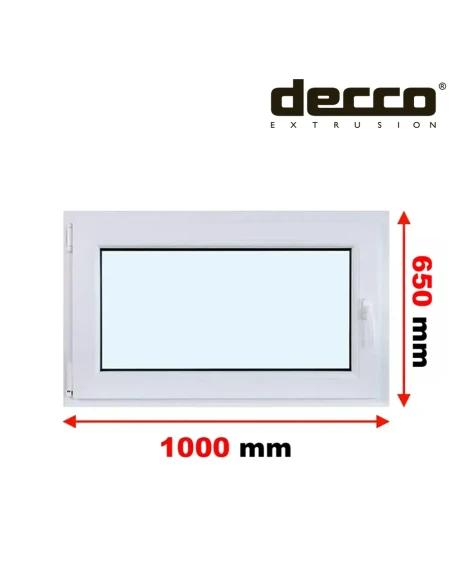 Kunststofffenster PVC Fenster 100x65 cm DREH/KIPP Decco EkoSun 6