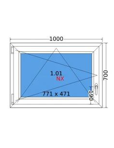 Kunststofffenster PVC Fenster 100x70 cm DREH/KIPP Decco EkoSun 6 2