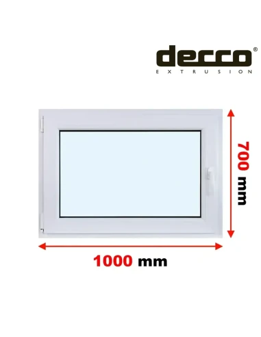 Kunststofffenster PVC Fenster 100x70 cm DREH/KIPP Decco EkoSun 6