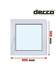 Kunststofffenster PVC Fenster 90x90 cm DREH/KIPP Decco EkoSun 6