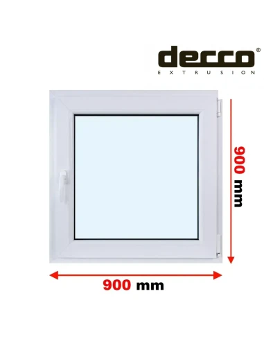 Kunststofffenster PVC Fenster 90x90 cm DREH/KIPP Decco EkoSun 6