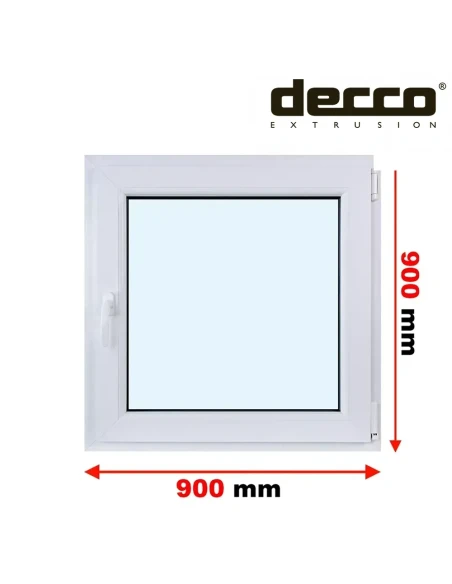 Kunststofffenster PVC Fenster 90x90 cm DREH/KIPP Decco EkoSun 6