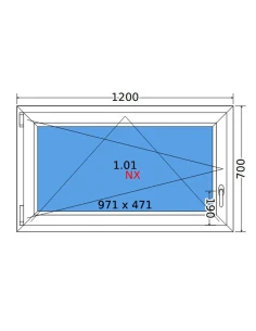 Kunststofffenster PVC Fenster 120x70 cm DREH/KIPP Decco EkoSun 6 2