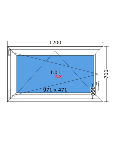 Kunststofffenster PVC Fenster 120x70 cm DREH/KIPP Decco EkoSun 6