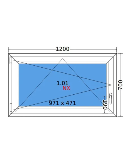 Kunststofffenster PVC Fenster 120x70 cm DREH/KIPP Decco EkoSun 6