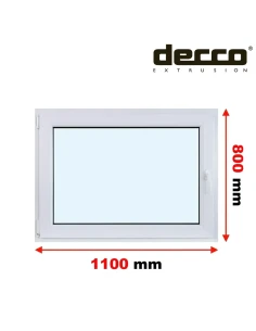 Kunststofffenster PVC Fenster 110x80 cm DREH/KIPP Decco EkoSun 6