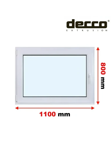 Kunststofffenster PVC Fenster 110x80 cm DREH/KIPP Decco EkoSun 6