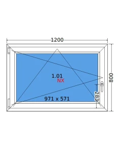 Kunststofffenster PVC Fenster 120x80 cm DREH/KIPP Decco EkoSun 6 2