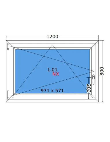Kunststofffenster PVC Fenster 120x80 cm DREH/KIPP Decco EkoSun 6