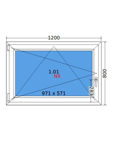 Kunststofffenster PVC Fenster 120x80 cm DREH/KIPP Decco EkoSun 6